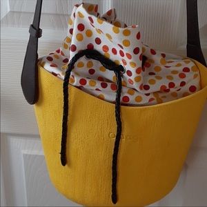 NWT 💛Italian OBag Bursa 571 Crossbody Purse & Polka Dot Liner & Duster Included